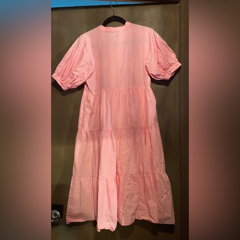 English Factory Pink Tiered Midi Dress - Picture 8 of 11
